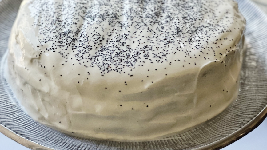 Poppy Seed Cake With Sour Cream Frosting 
