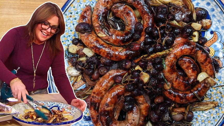 Roasted Sausages with Grapes | Rachael Ray