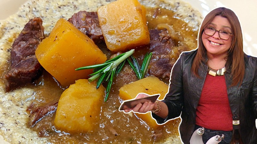 Beef and Orange Squash Stew with Polenta | Rachael Ray