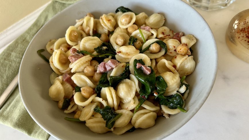 Pasta with Beans + Greens