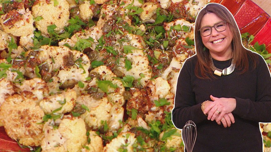 Cauliflower Steaks with Rosemary Brown Butter and Capers | Rachael Ray