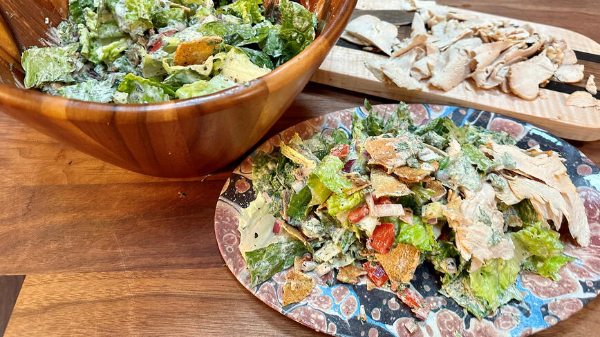 Fattoush with Tahini Ranch Dressing