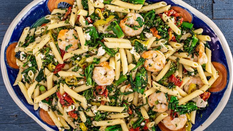 Rachael's Sundried Tomato and Broccolini Pasta with Shrimp 