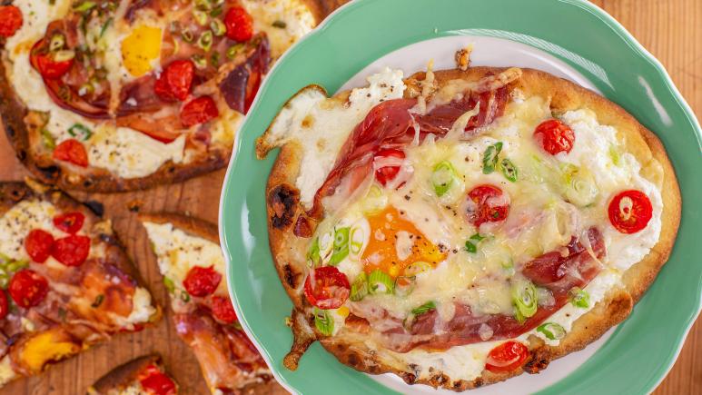 Katie Lee's Breakfast Bread With Prosciutto, Gruyere and Tomatoes