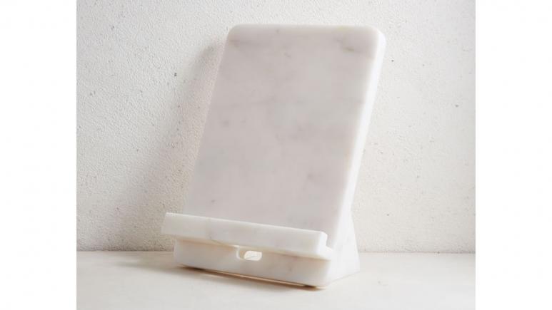 Marble cookbook stand