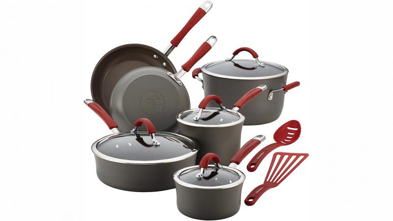 rachael cucina cookware set red