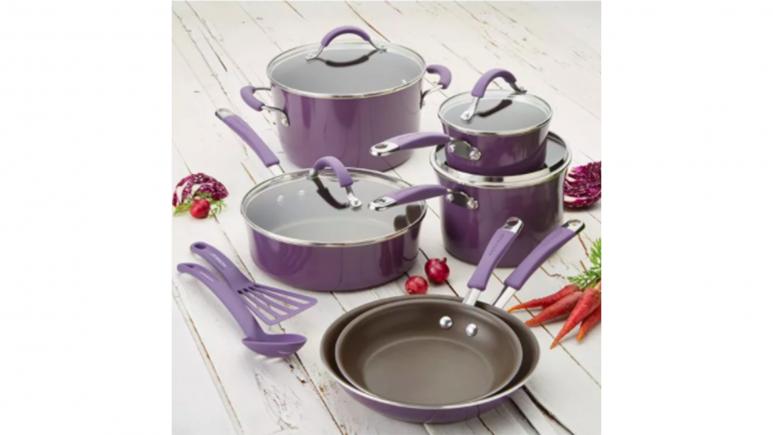 rachael ray purple cookware set