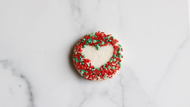 heart sprinkle cookies