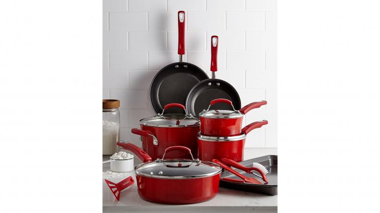 rachael ray red cookware set
