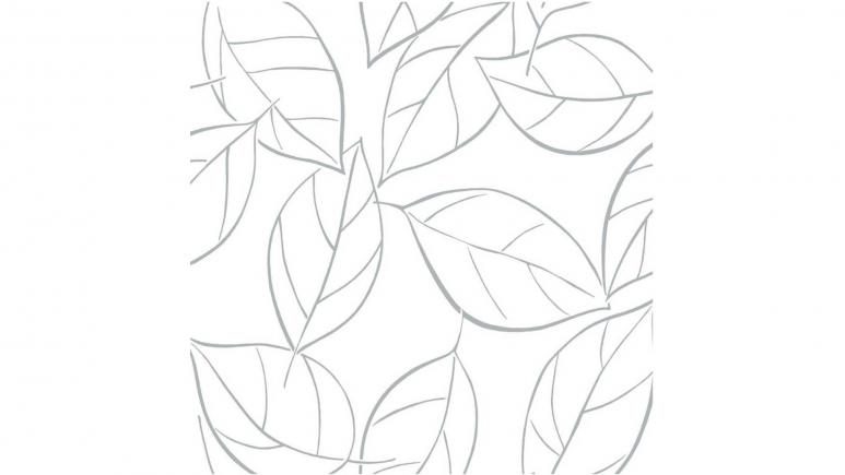 Daydream Grey Tossed Leaves Peel and Stick Wallpaper