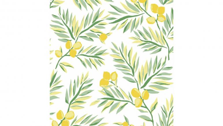 Lemon Branch Peel and Stick Wallpaper
