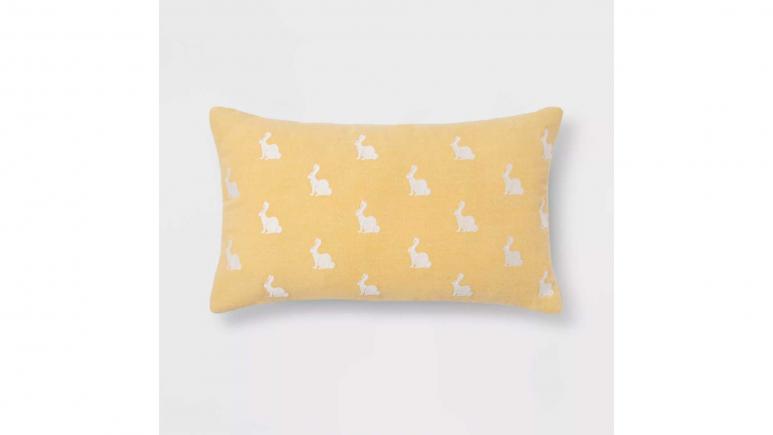 Threshold Lumbar Washed Bunny Easter Pillow