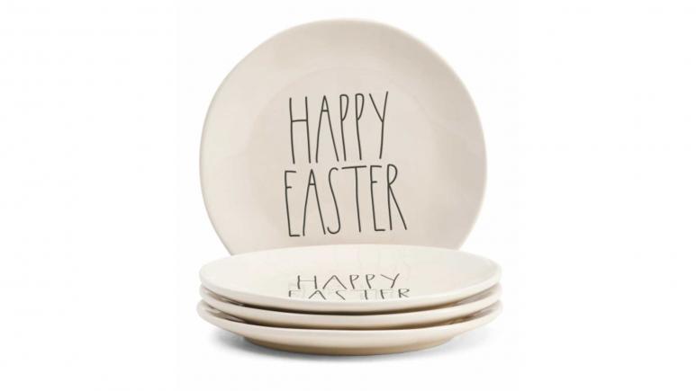 Rae Dunn 4pk Happy Easter Dinner Plates