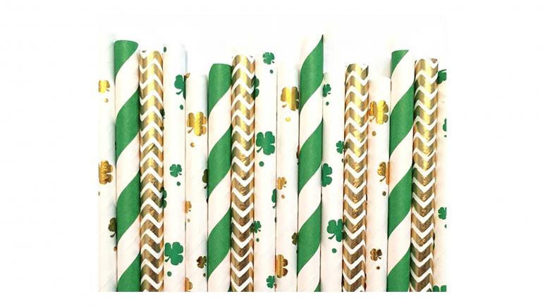St. Patrick's Day Paper Straws