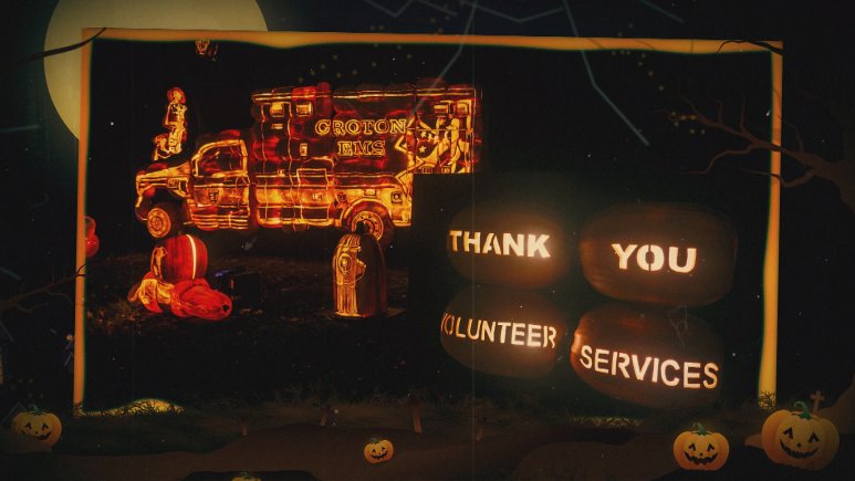 A thank you to first responders at the Great Jack O' Lantern Blaze.