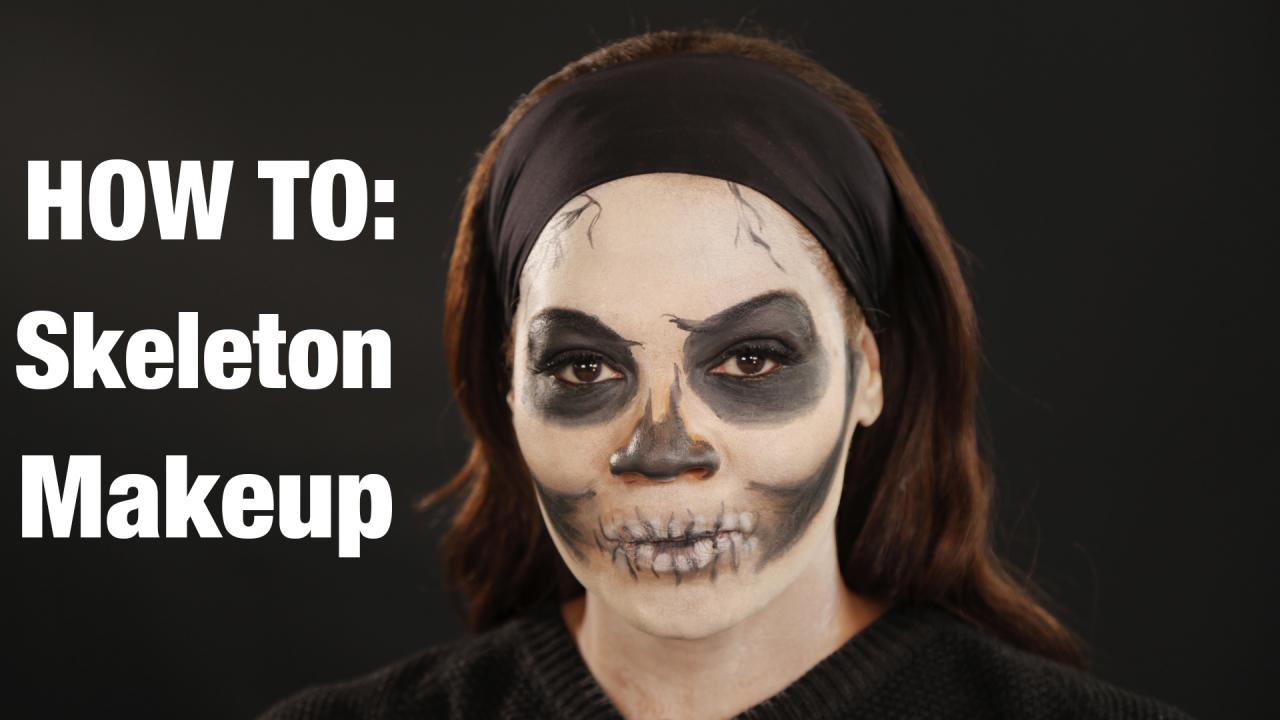 Last-Minute Halloween How-To: Kim Kardashian's Skeleton Makeup ...